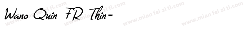 Wano Quin FR Thin字体转换
